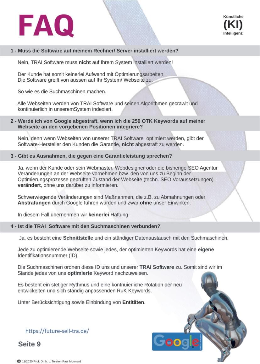 FAQ TRA KI Software FAQ TRA KI Software