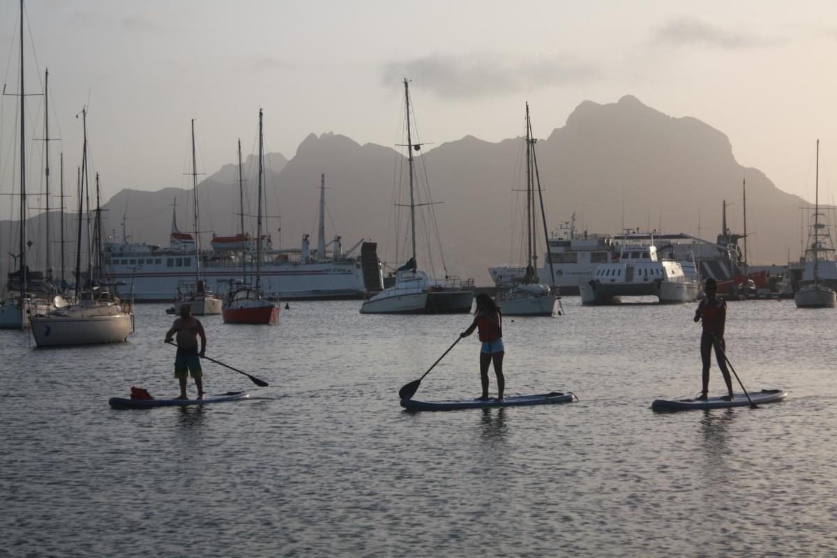 Stand Up Paddle in the bay of Mindelo Stand Up Paddle in the bay of Mindelo