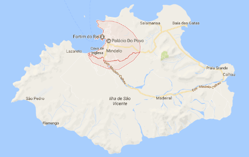 Map of Mindelo, Cape Verde Map of Mindelo, Cape Verde