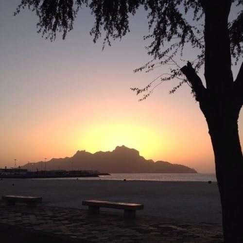 Sunset at Laginha Beach in Mindelo Sunset at Laginha Beach in Mindelo