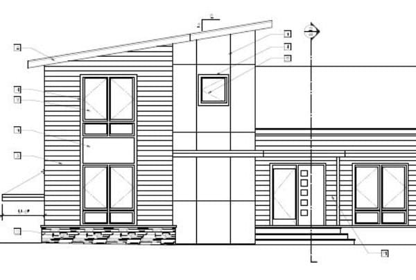 Front elevation of the new house - cool right? Front elevation of the new house - cool right?