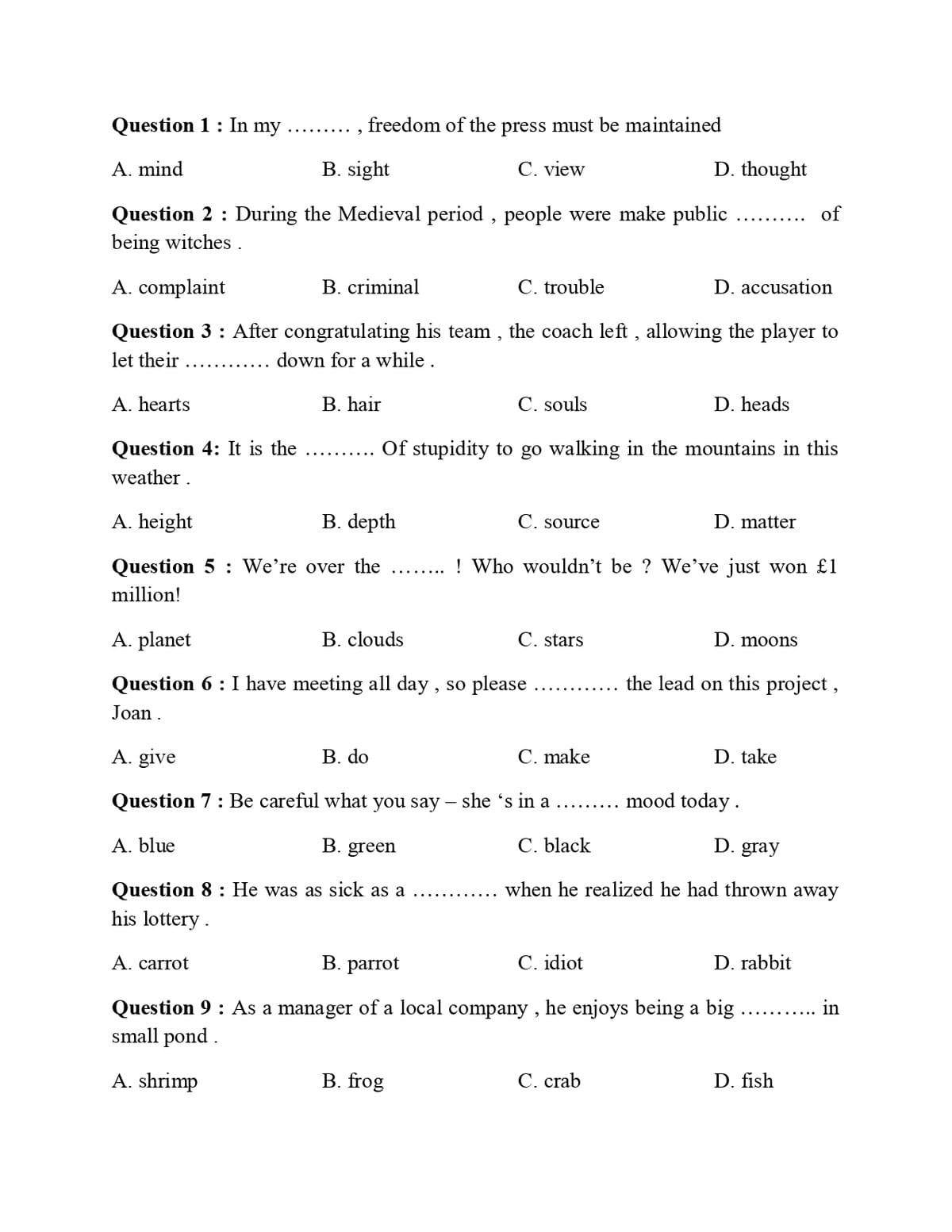 Hướng dẫn từ A đến Z dạng bài IDIOMS & PHRASAL VERBS trong Tiếng Anh THPT Quốc Gia Hướng dẫn từ A đến Z dạng bài IDIOMS & PHRASAL VERBS trong Tiếng Anh THPT Quốc Gia