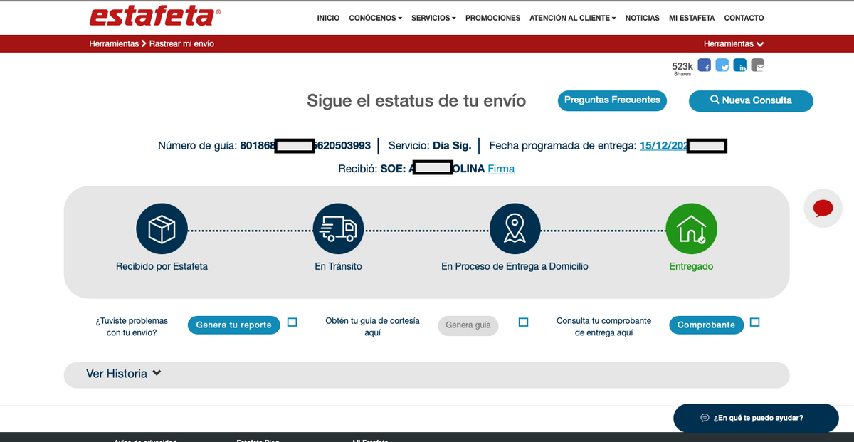 Rastreo Estafeta 2 Rastreo Estafeta 2