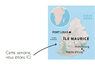 Carte avec l'Île Maurice Carte avec l'Île Maurice