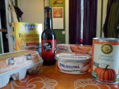 Cheesecake au potiron et au coulis de Coffee Stout - les ingrédients Cheesecake au potiron et au coulis de Coffee Stout - les ingrédients