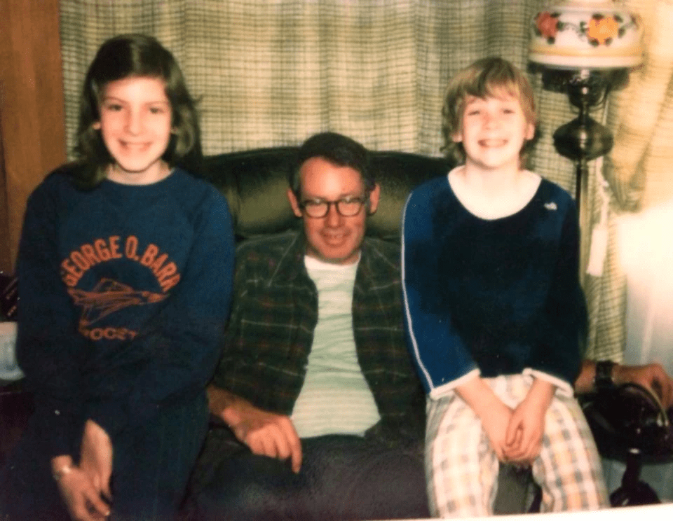 Photo from 1978 of my dad, sister, and me (right). Photo from 1978 of my dad, sister, and me (right).