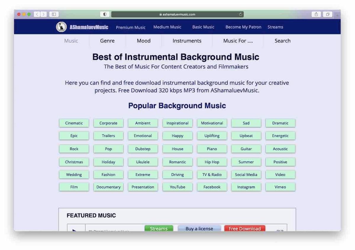 Kostenlose Musik für Videos – AShamaluevMusic.com Kostenlose Musik für Videos – AShamaluevMusic.com