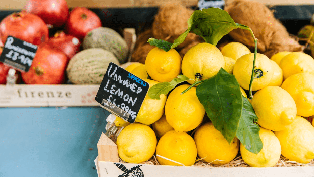 Charm pricing is ending the price of a good or service with a 5, 7 or 9 like these lemons that are 6.99 pounds per kilogram. Charm pricing is ending the price of a good or service with a 5, 7 or 9 like these lemons that are 6.99 pounds per kilogram.