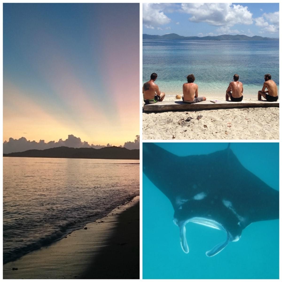 Typical morning: sunrise, early morning manta ray watch, swimming with the mantas. Manta photo credit: James Ashdown Typical morning: sunrise, early morning manta ray watch, swimming with the mantas. Manta photo credit: James Ashdown