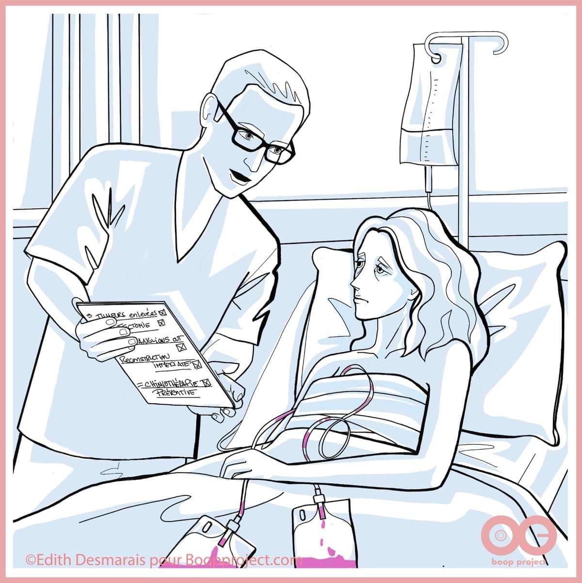 Cancer du sein: Illustration Edith Desmarais pour Boop project Cancer du sein: Illustration Edith Desmarais pour Boop project
