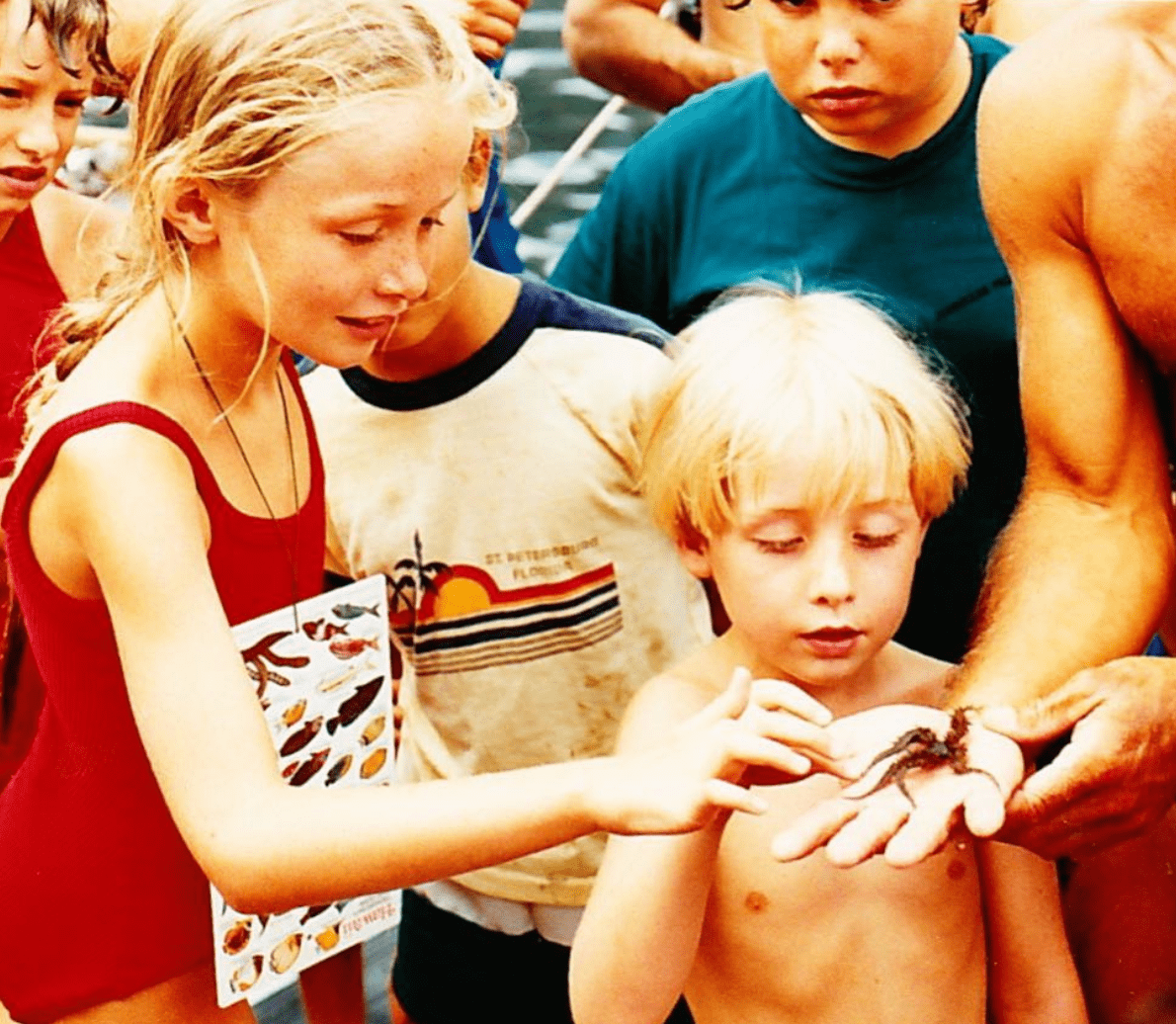 My brother @pcousteau and I were always front and center when it was time to touch the sea creatures. I had my fish guide close at hand (i.e. around my neck) for ease of reference but I knew them all by heart. Some of the kids called me nerdy but that's just another word for passionate. 😉 My brother @pcousteau and I were always front and center when it was time to touch the sea creatures. I had my fish guide close at hand (i.e. around my neck) for ease of reference but I knew them all by heart. Some of the kids called me nerdy but that's just another word for passionate. 😉