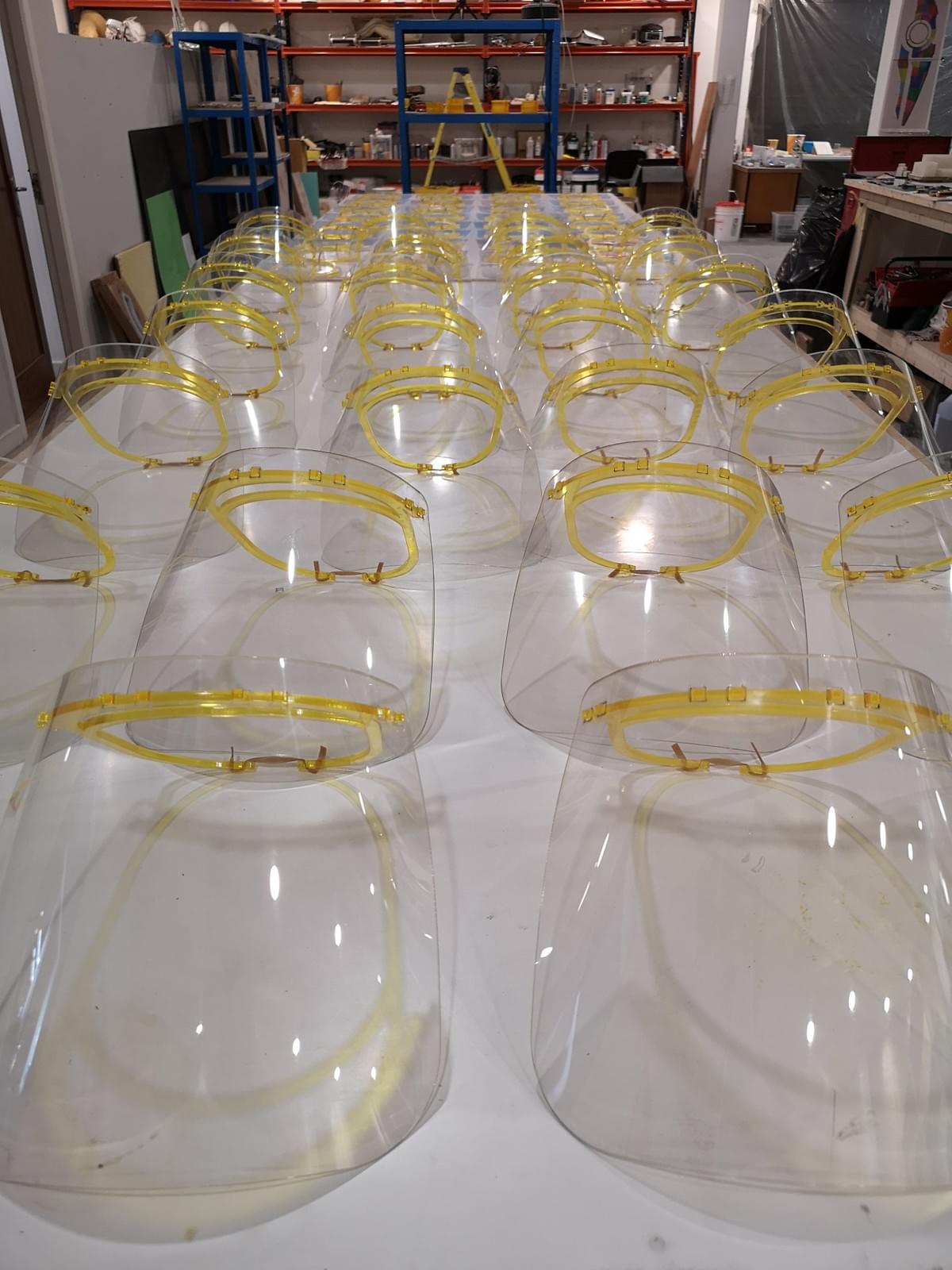 PPE face shields for the Covid19 Pandemic laser cut by Odyssey Studios. PPE face shields for the Covid19 Pandemic laser cut by Odyssey Studios.