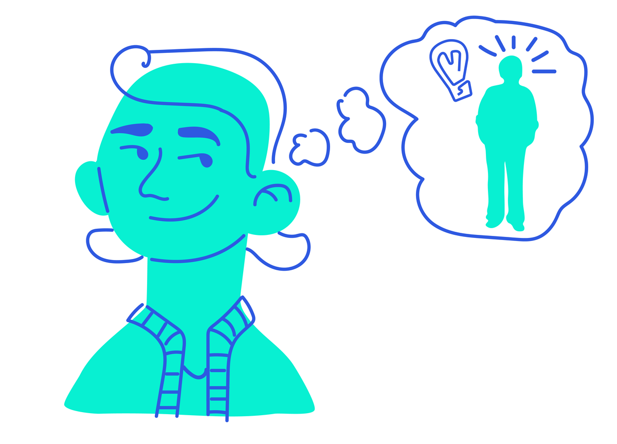 illustration of personal experience and thinking of themselves illustration of personal experience and thinking of themselves