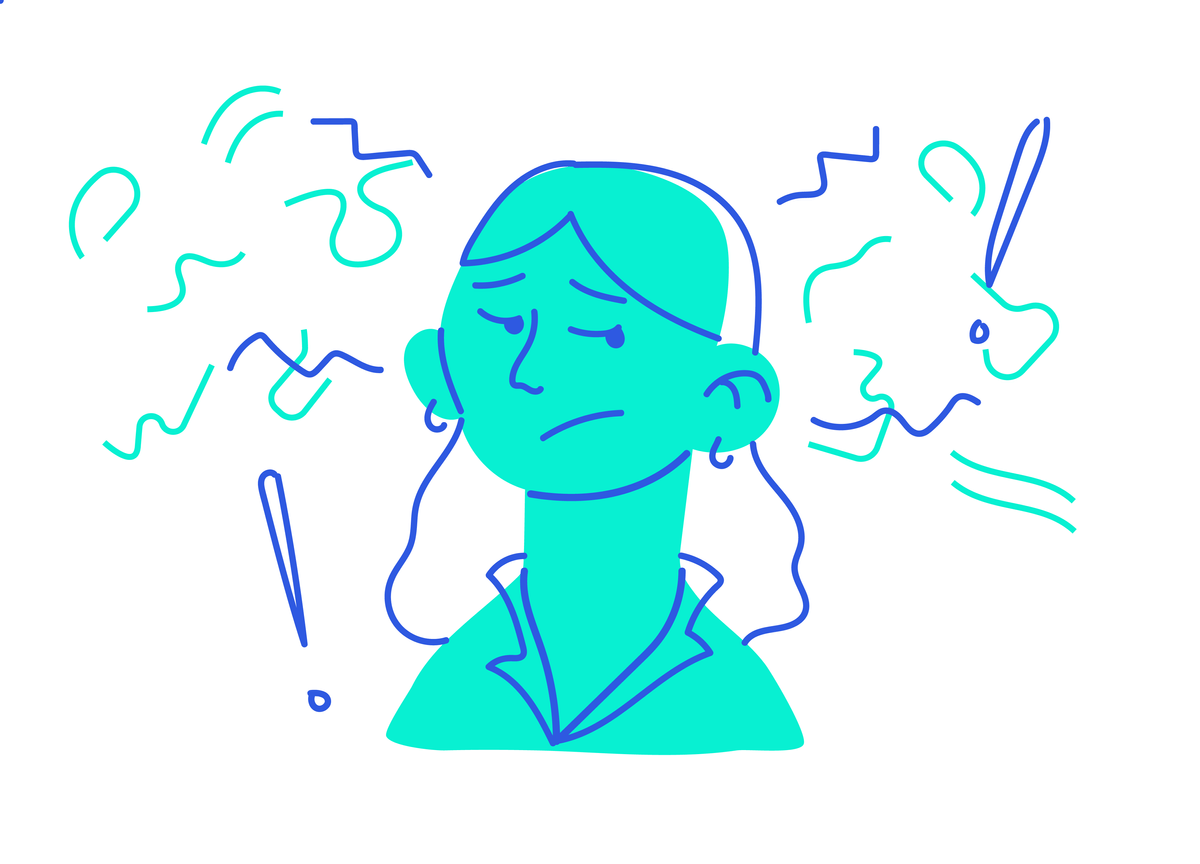 anxious thoughts illustration anxious thoughts illustration