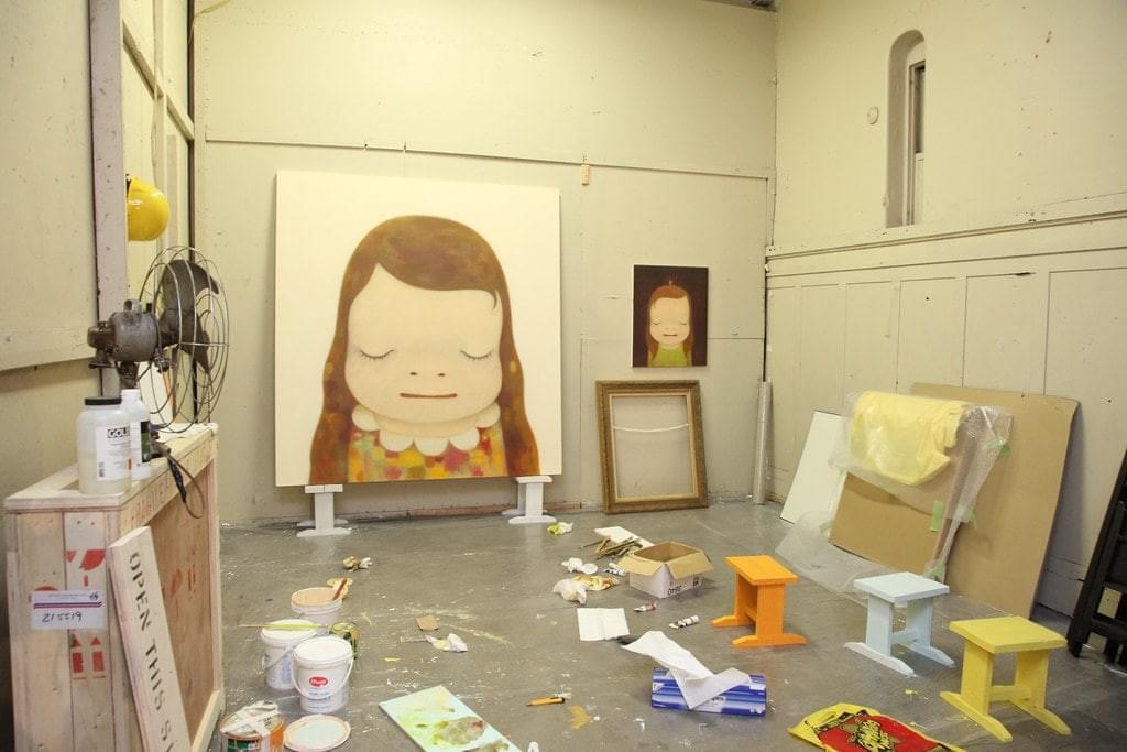 Studio de Yoshitomo Nara, photographie de Takako Oishi Studio de Yoshitomo Nara, photographie de Takako Oishi