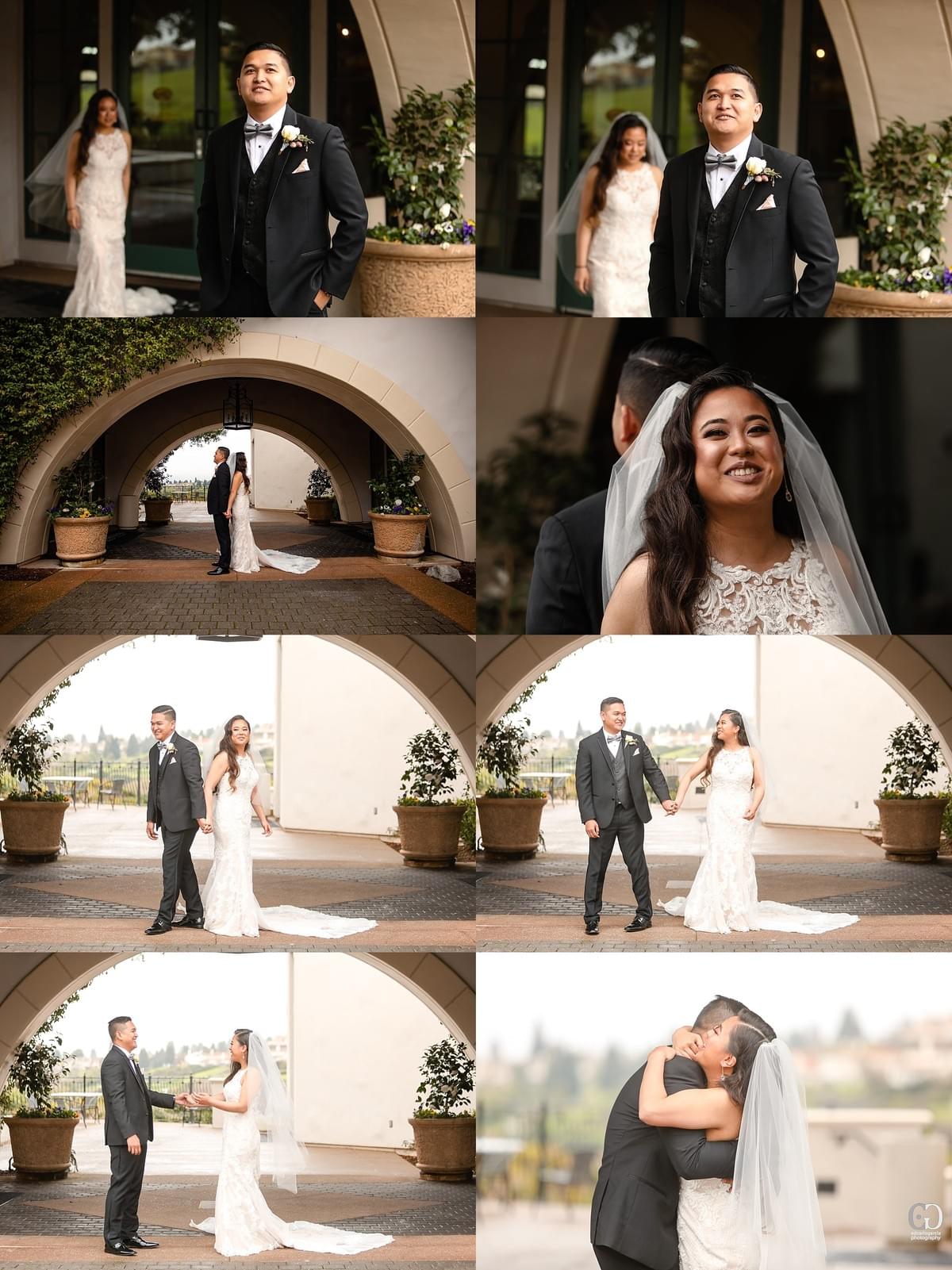bridges golf club wedding san ramon photographer bride and groom first look arches filipino cambodian wedding bridges golf club wedding san ramon photographer bride and groom first look arches filipino cambodian wedding