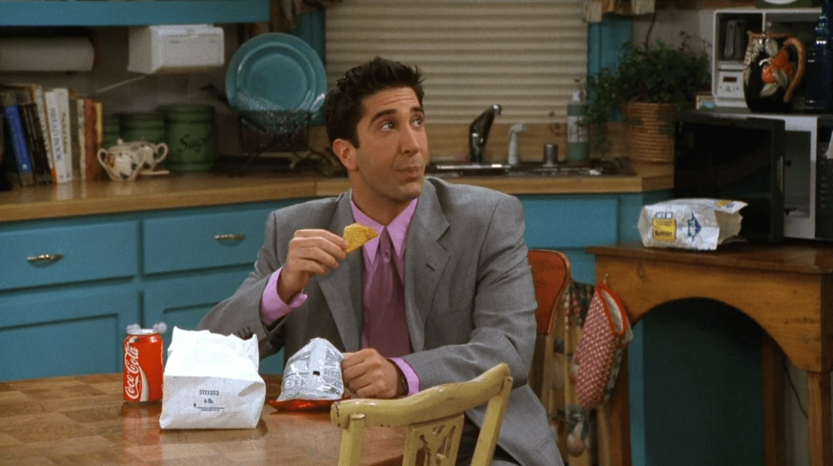 Exemple d’un placement de produit par Coca-Cola dans la série télévisée américaine Friends. Exemple d’un placement de produit par Coca-Cola dans la série télévisée américaine Friends.