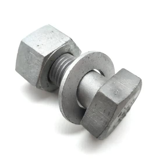 medium carbon steel Hot dip zinc coated bolts quenched and tempered factory medium carbon steel Hot dip zinc coated bolts quenched and tempered factory