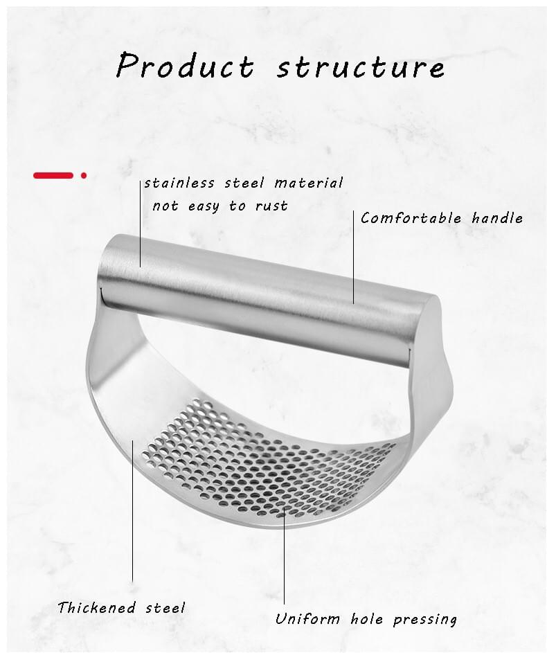 SOLID STAINLESS STEEL GARLIC PRESS Chinese manufacturer good price wholesale SOLID STAINLESS STEEL GARLIC PRESS Chinese manufacturer good price wholesale