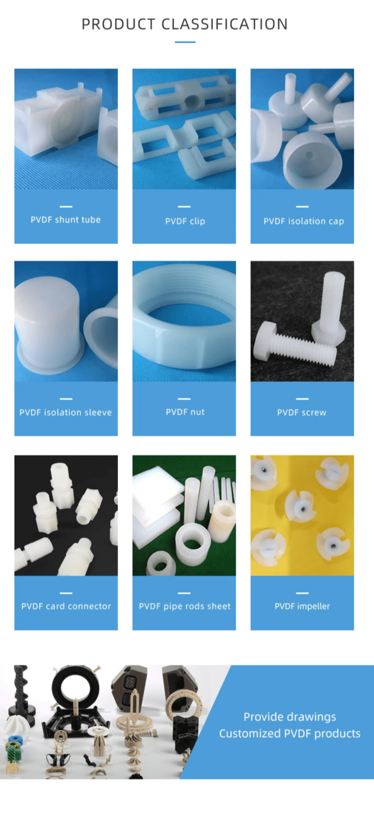PVDF Plastic Injection Isolation Parts /Casing manufacturer,pvdf nuts screws fasteners factory PVDF Plastic Injection Isolation Parts /Casing manufacturer,pvdf nuts screws fasteners factory
