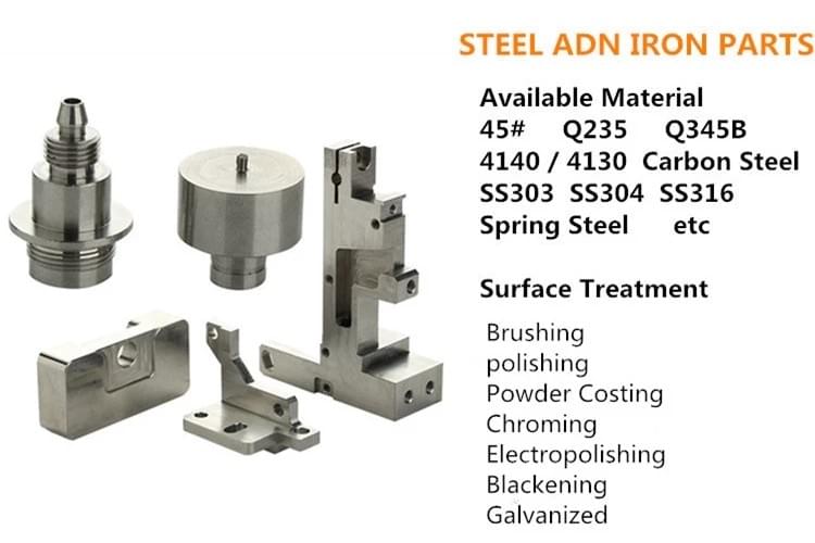 galvanized steel iron parts manufacturing factory/C45 steel brushing polishing powder costing galvanized steel iron parts manufacturing factory/C45 steel brushing polishing powder costing