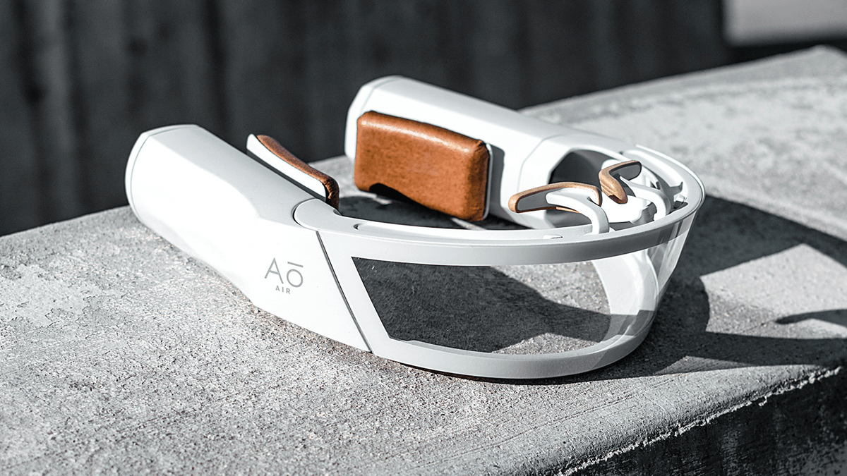 The Atmos antipollution mask, by Ao Air. Photograph courtesy of Ao Air The Atmos antipollution mask, by Ao Air. Photograph courtesy of Ao Air