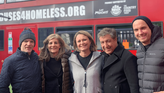 Steven Bremner, The Macallan, Laura Winningham & Fiona Hollis City Harvest, Joan Rocas, Dan Atkins Buses4homeless. Steven Bremner, The Macallan, Laura Winningham & Fiona Hollis City Harvest, Joan Rocas, Dan Atkins Buses4homeless.