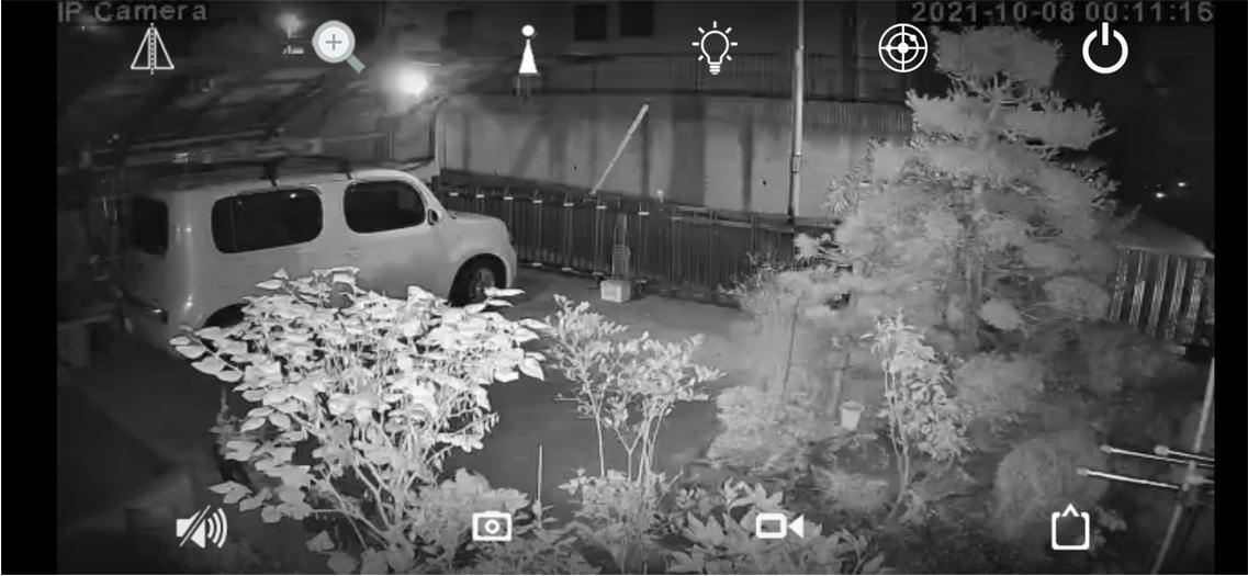 家庭用防犯カメラの夜の映像 家庭用防犯カメラの夜の映像