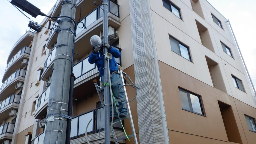 マンション前のゴミ集積所の防犯カメラ設置:オ宮城県仙台市宮城野区小田原のマンションに防犯カメラ取付け工事 マンション前のゴミ集積所の防犯カメラ設置:オ宮城県仙台市宮城野区小田原のマンションに防犯カメラ取付け工事