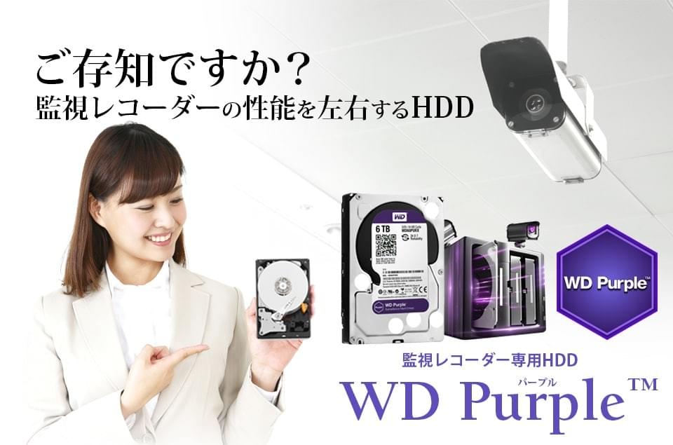 HDD専門メーカー、ウエスタンデジタル社の技術を集結し、監視レコーダー用に開発された専用HDD HDD専門メーカー、ウエスタンデジタル社の技術を集結し、監視レコーダー用に開発された専用HDD