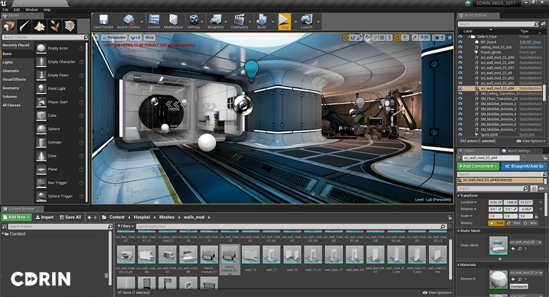 Interface logiciel Unreal Interface logiciel Unreal