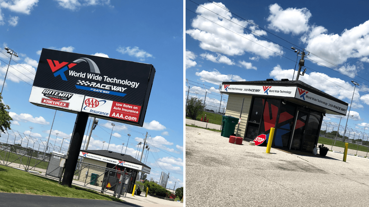 Entry sign Backlit Graphic and Window Graphic Guard Shack Entry sign Backlit Graphic and Window Graphic Guard Shack