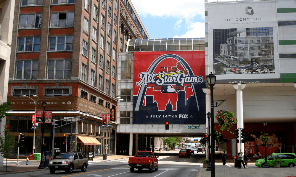 Mesh Wallscape for the All-Star Game Mesh Wallscape for the All-Star Game