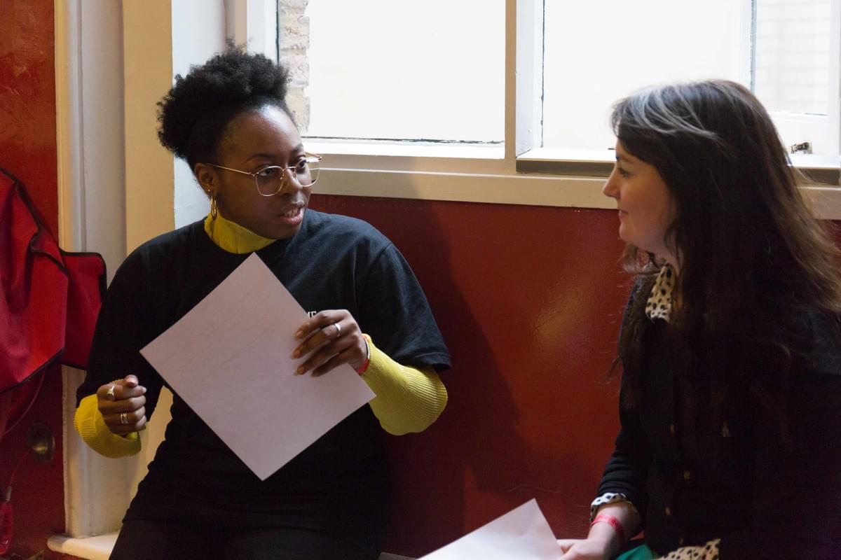 Charnelle at the final Meet a Mentor session, which took place at the V&A Museum Charnelle at the final Meet a Mentor session, which took place at the V&A Museum