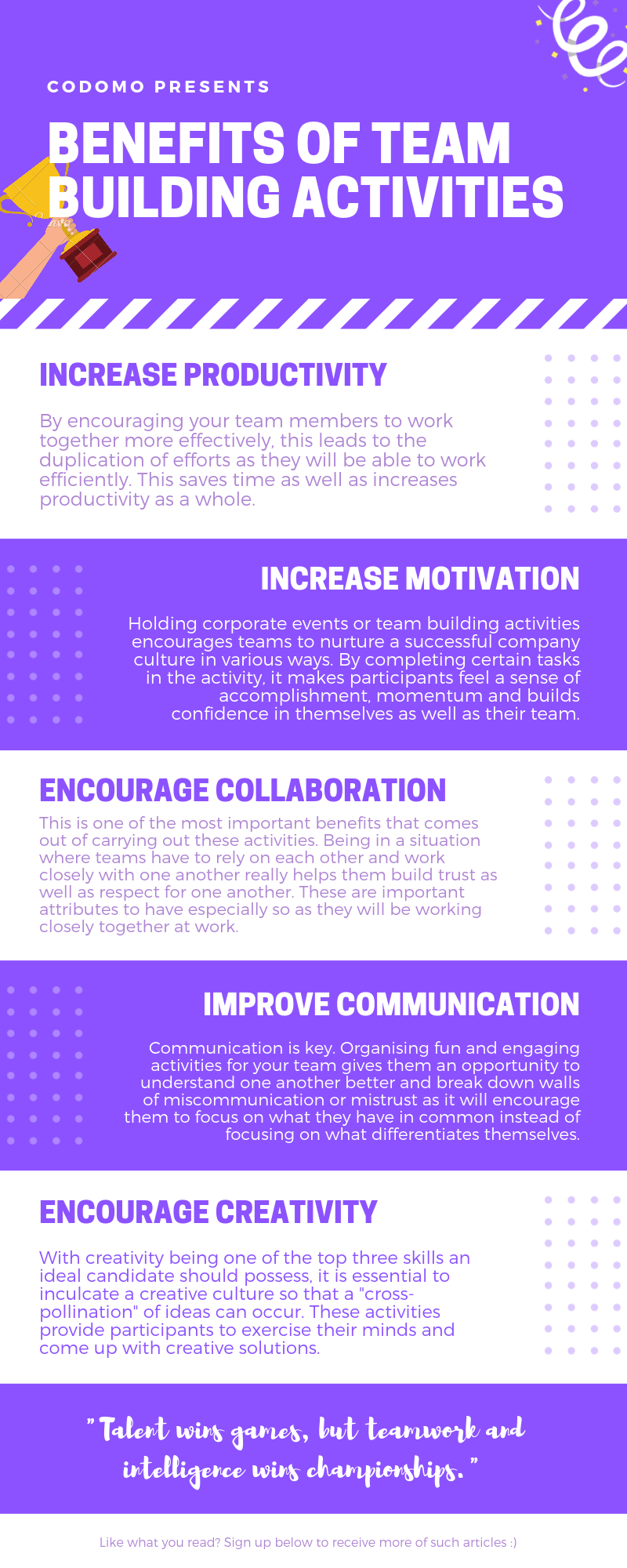 Benefits of Team Building by Codomo Benefits of Team Building by Codomo