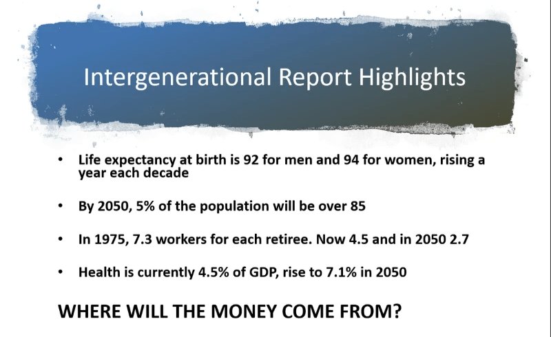 Intergenerational report highlights Intergenerational report highlights