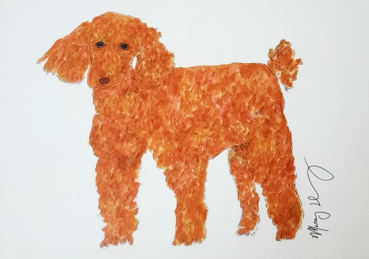 Painting of a dog. Painting of a dog.