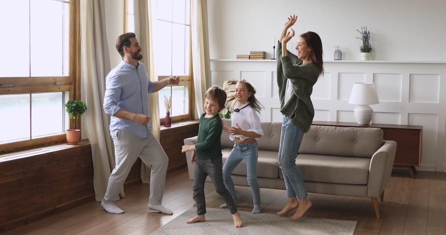 Family dancing together Family dancing together