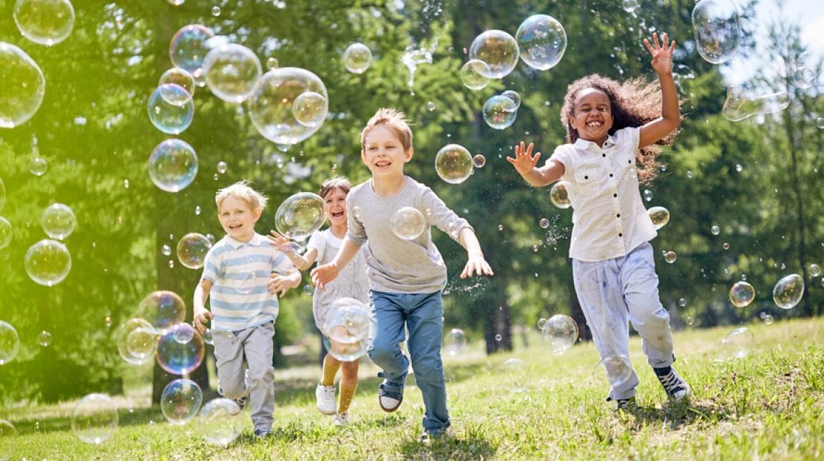 Kids playing outdoors. Kids playing outdoors.