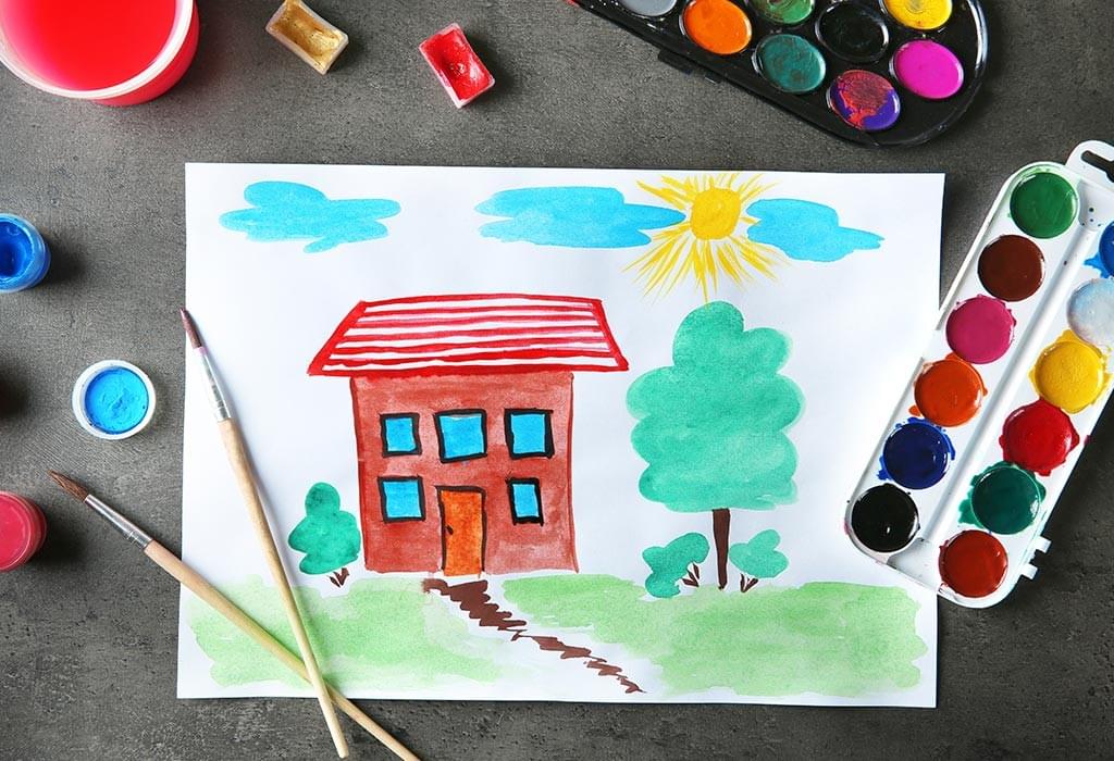 painting done by a kid. painting done by a kid.