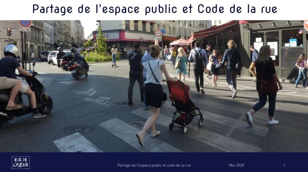 Page d'accueil du diaporama Partage de l'espace public et code de la rue scène de rue Page d'accueil du diaporama Partage de l'espace public et code de la rue scène de rue