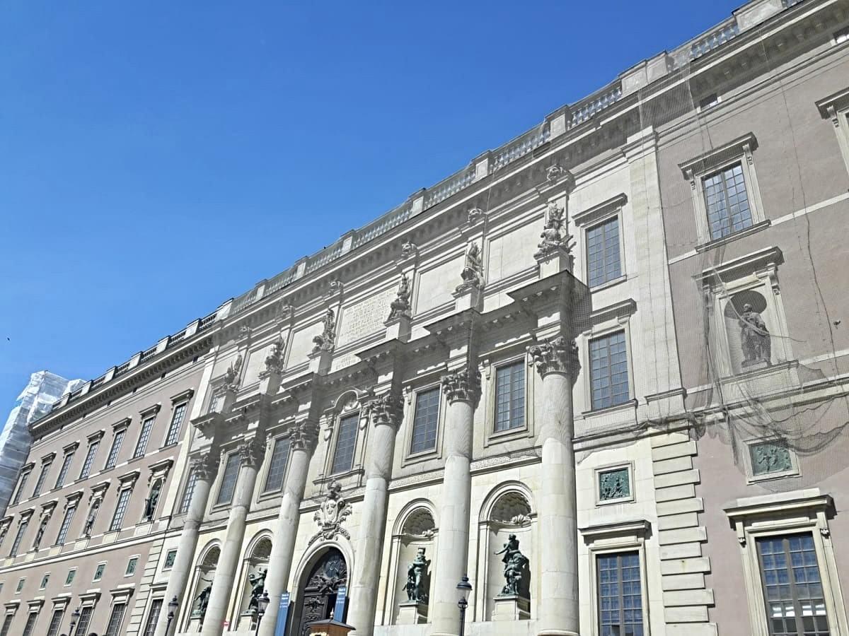Facade of the royal palace in stockholm Facade of the royal palace in stockholm