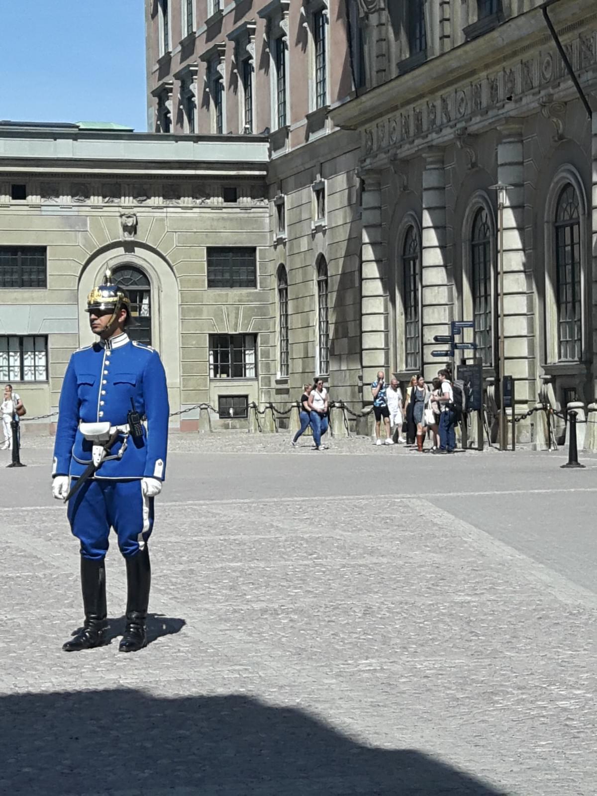 Security Guard on Duty in Royal Palace at Stockholm Security Guard on Duty in Royal Palace at Stockholm
