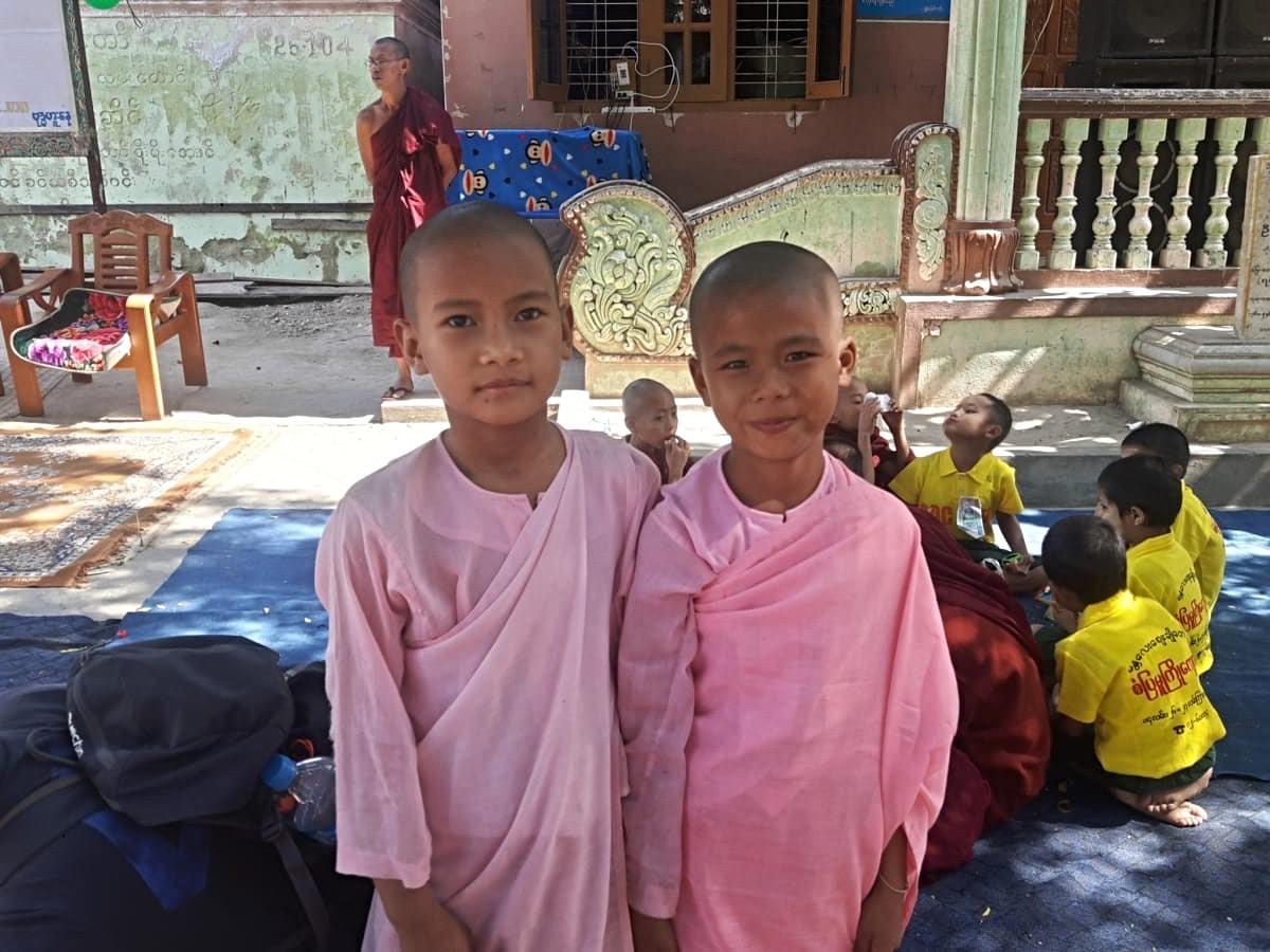 Nuns at Monastic Education School, Sagaing, Mandalay, Myanmar Nuns at Monastic Education School, Sagaing, Mandalay, Myanmar