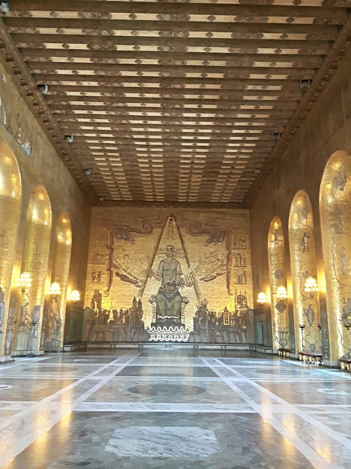 Golden Hall At Town Hall at Stockholm Golden Hall At Town Hall at Stockholm