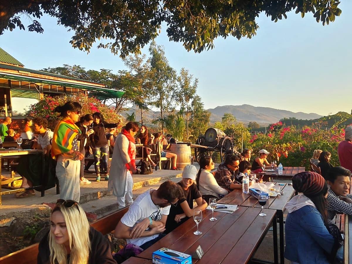 Terrace Cafe at Red Mountain Winery, Nyaung Shwe, Myanmar Terrace Cafe at Red Mountain Winery, Nyaung Shwe, Myanmar