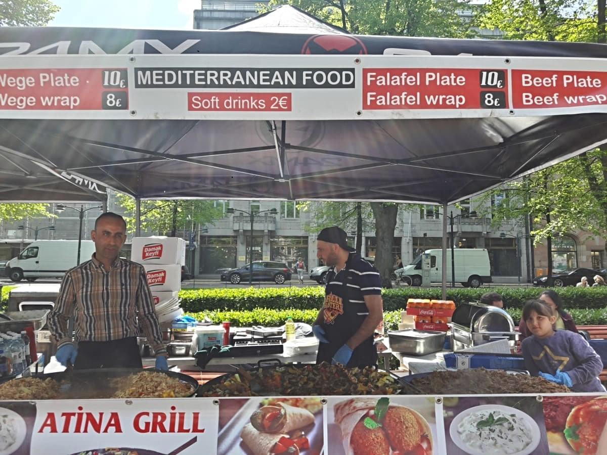Food Stall at Market Square in Helsinki Food Stall at Market Square in Helsinki