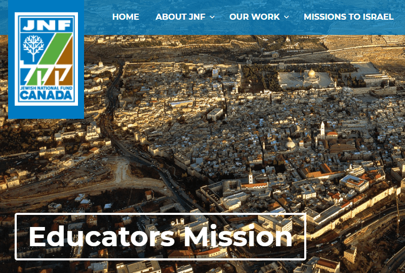 Jewish National Fund Canada Educators Mission, 2019 Jewish National Fund Canada Educators Mission, 2019