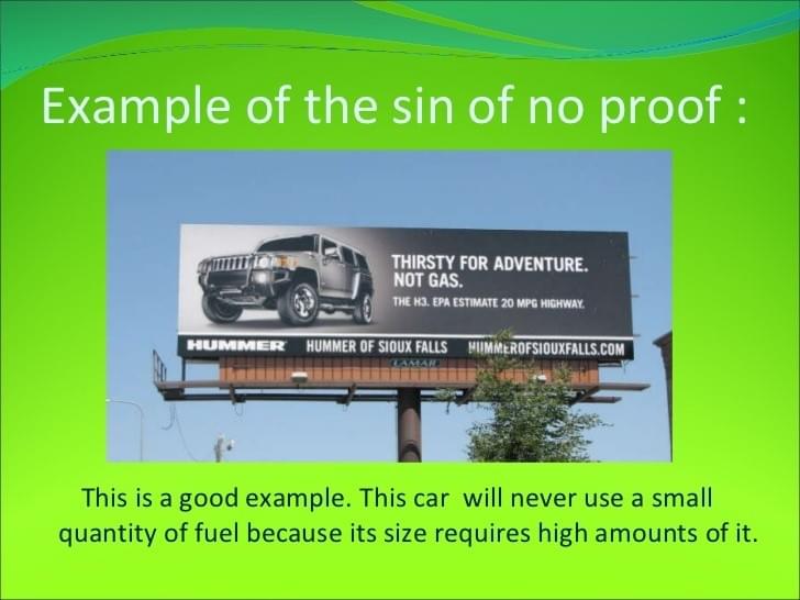 sin of no proof sin of no proof