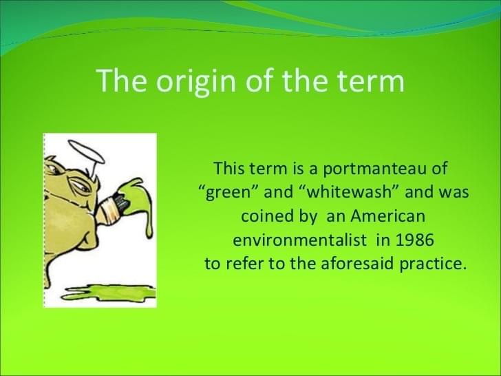 greenwashing origin greenwashing origin